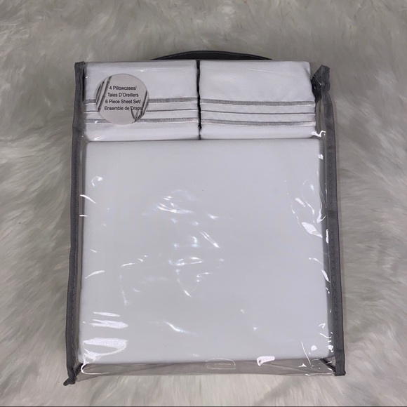 ✨RESTOCKING SOON✨King 6pc White Bedsheets - Picture 2 of 5